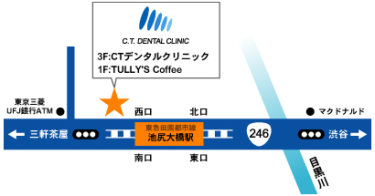 CTデンタルクリニック地図